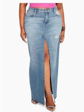 Good Ease Denim Maxi Skirt